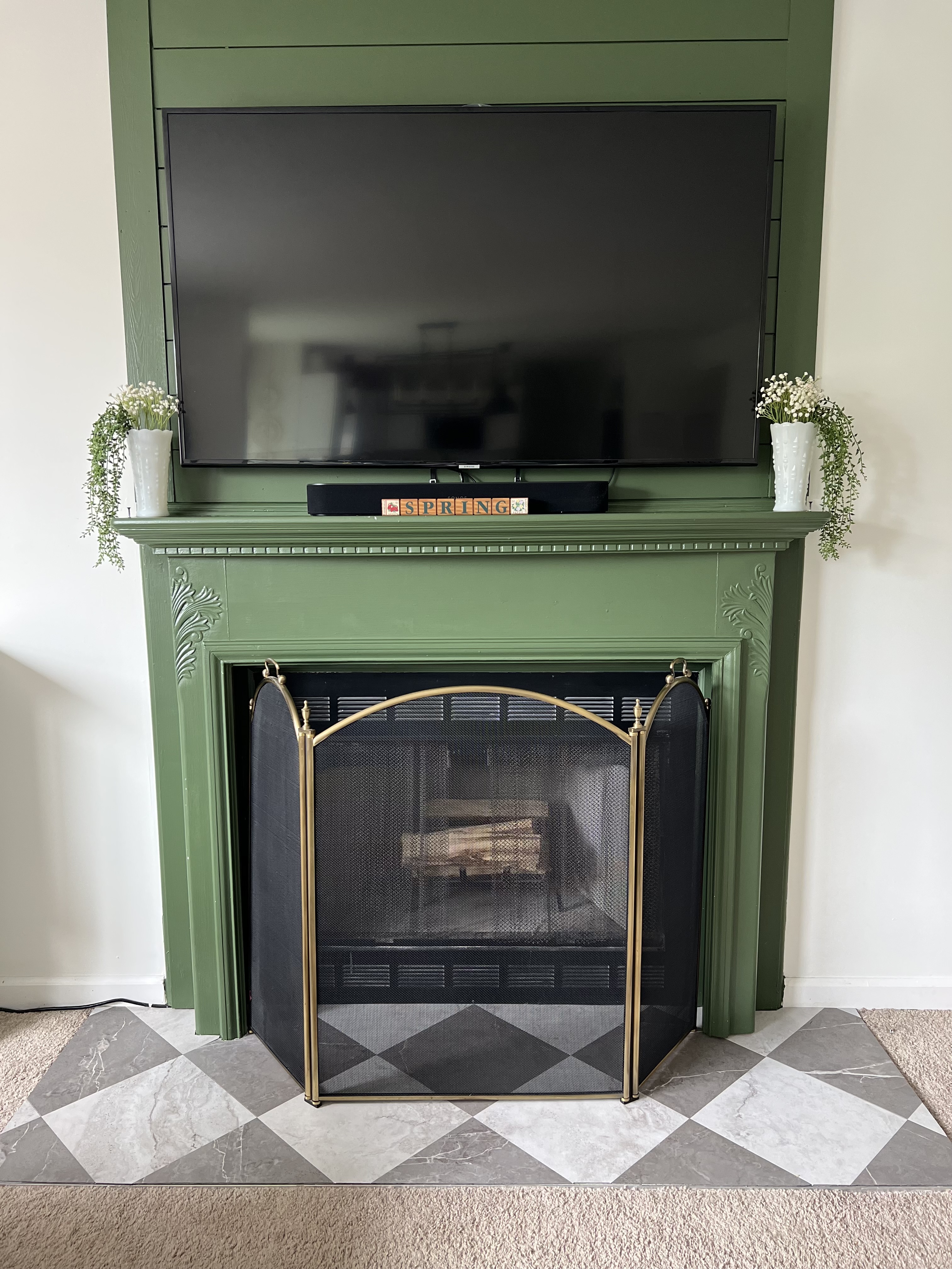 After Fireplace Tile
