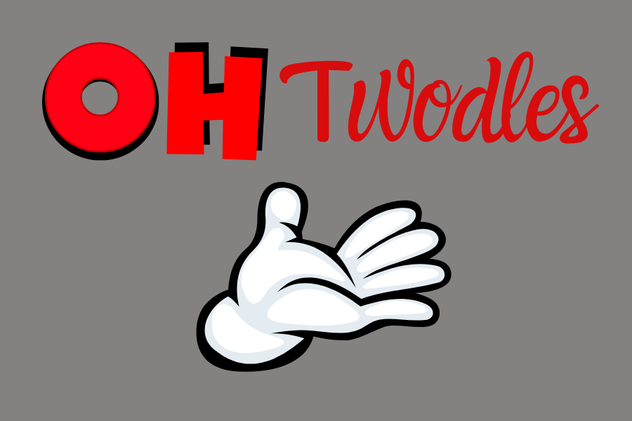 Illustration of a white gloved hand with the words "OH Twodles" prominently displayed above the gloved hand.